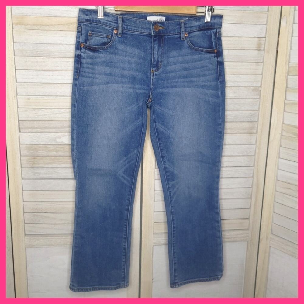 Loft Modern Skinny Crop Jeans Medium Blue Jeans 4 27 Regular Womens 30 Waist